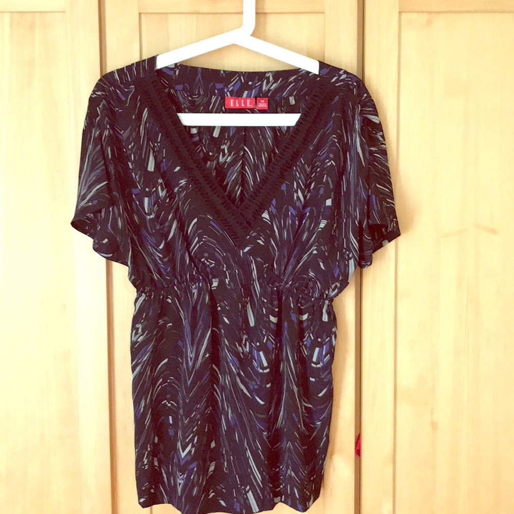 Black prints top xs